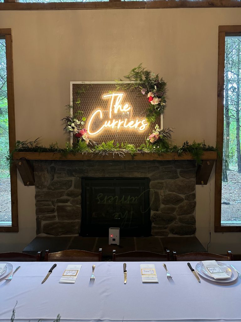 wedding sign neon